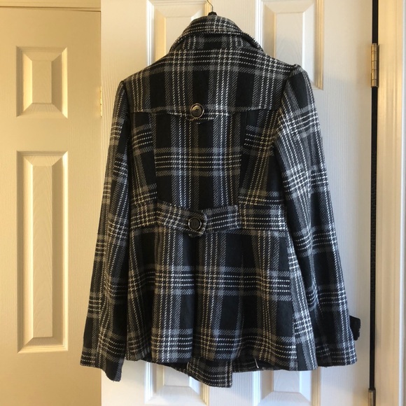 Plaid Peacoat/Winter coat - Picture 4 of 4